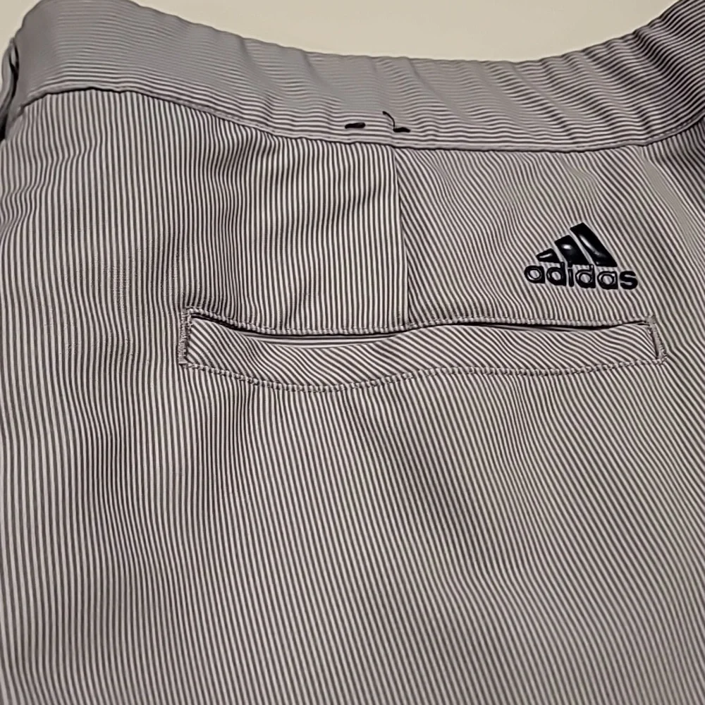 Adidas Mens Climalite Golf Pants Gray Stripe 42 / 32